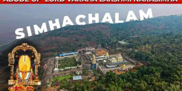 Simhachalam Temple drone view