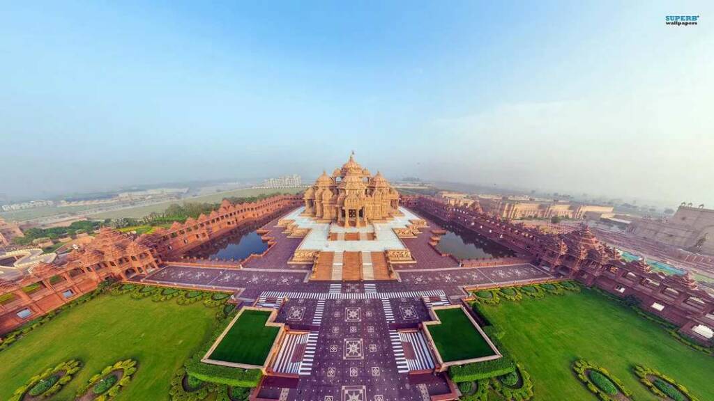 Akshardham Temple Jaipur drone view