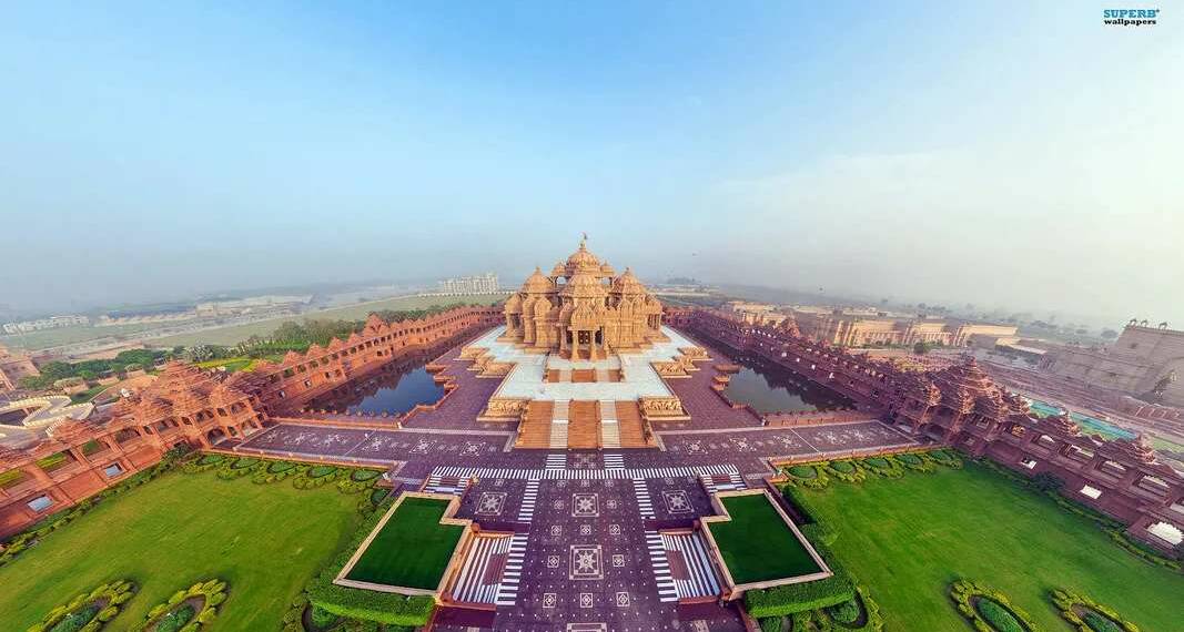 Akshardham Temple Jaipur drone view