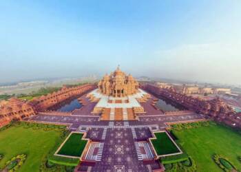 Akshardham Temple Jaipur drone view