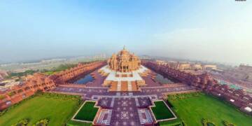 Akshardham Temple Jaipur drone view