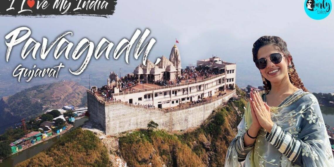 Mahakali Mandir Pavagadh drone view