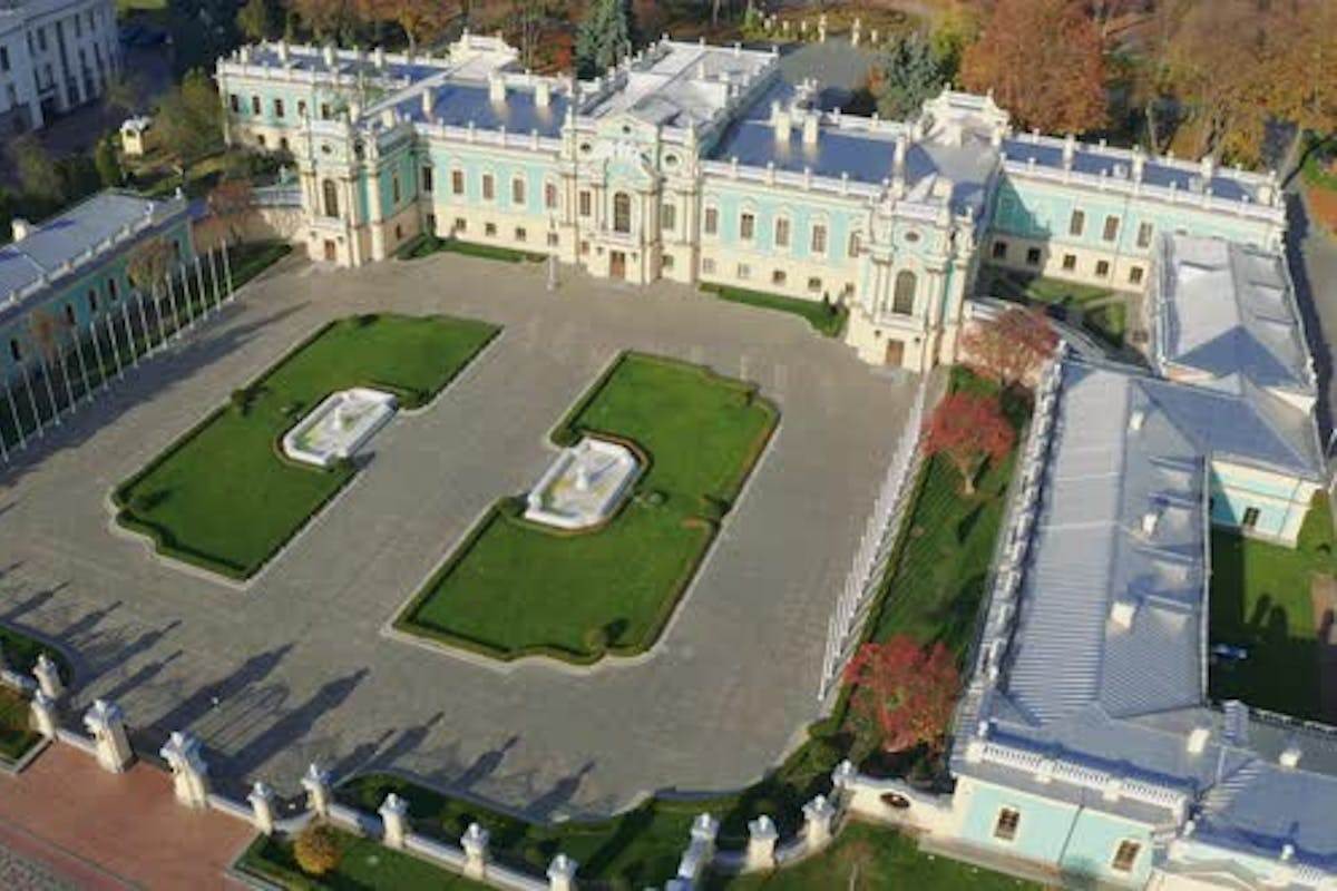 Mariyinsky Palace drone view 