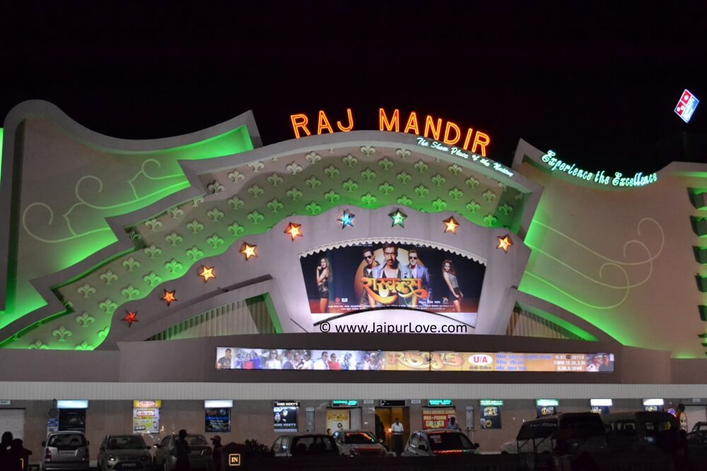 Raj Mandir Cinema night view