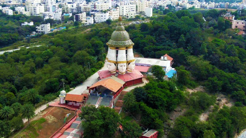 Shrungagiri Sri Shanmukha Temple drone view