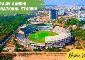 Uppal Cricket stadium drone view