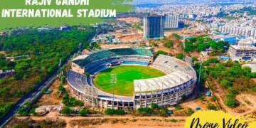 Uppal Cricket stadium drone view