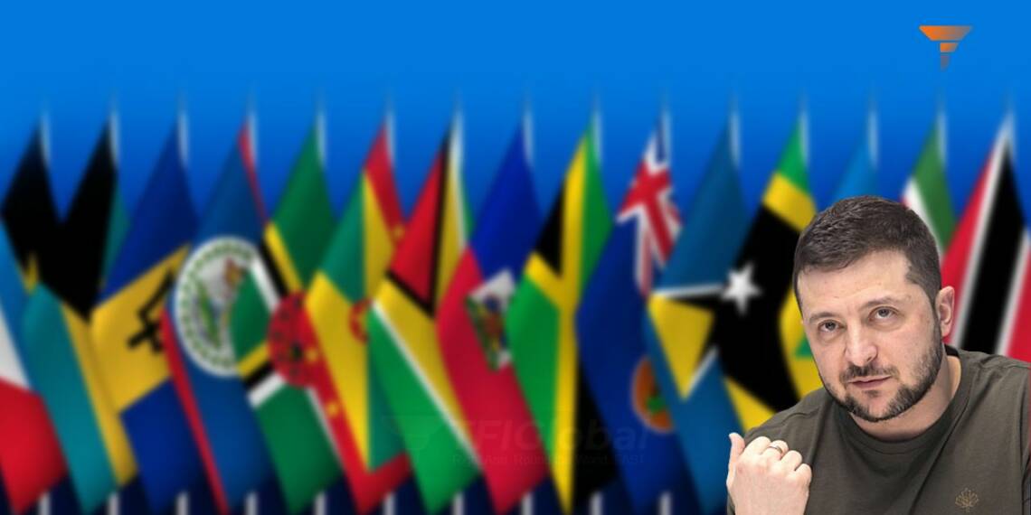 West brings Zelensky to the CARICOM. For Aid!!