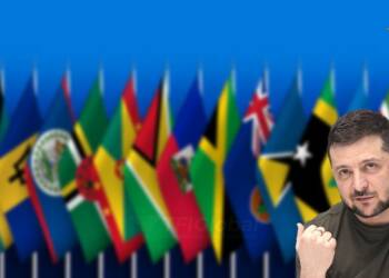 West brings Zelensky to the CARICOM. For Aid!!