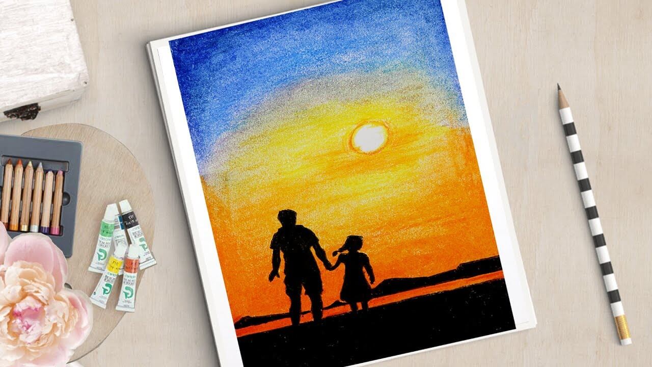 Father & Daughter special. step by step. | Father art, Father's day drawings,  Small canvas art