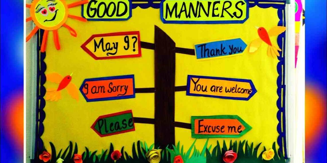 Good manners chart ideas poster