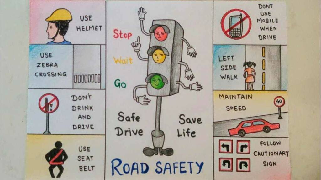 Cyberabad Traffic Police  First Step for Road Safety should Start from  Our House 2nd prize winner in the category of DrawingPainting on Road  Safety G Bhuvaneshwari  9th Class Kendriya Vidyalaya