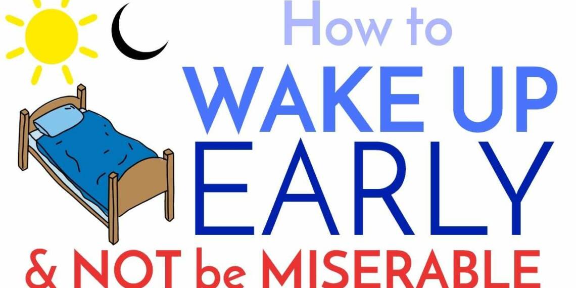Tips for waking up early poster
