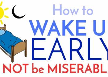 Tips for waking up early poster