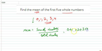 Find the Mean of First Five Natural Numbers