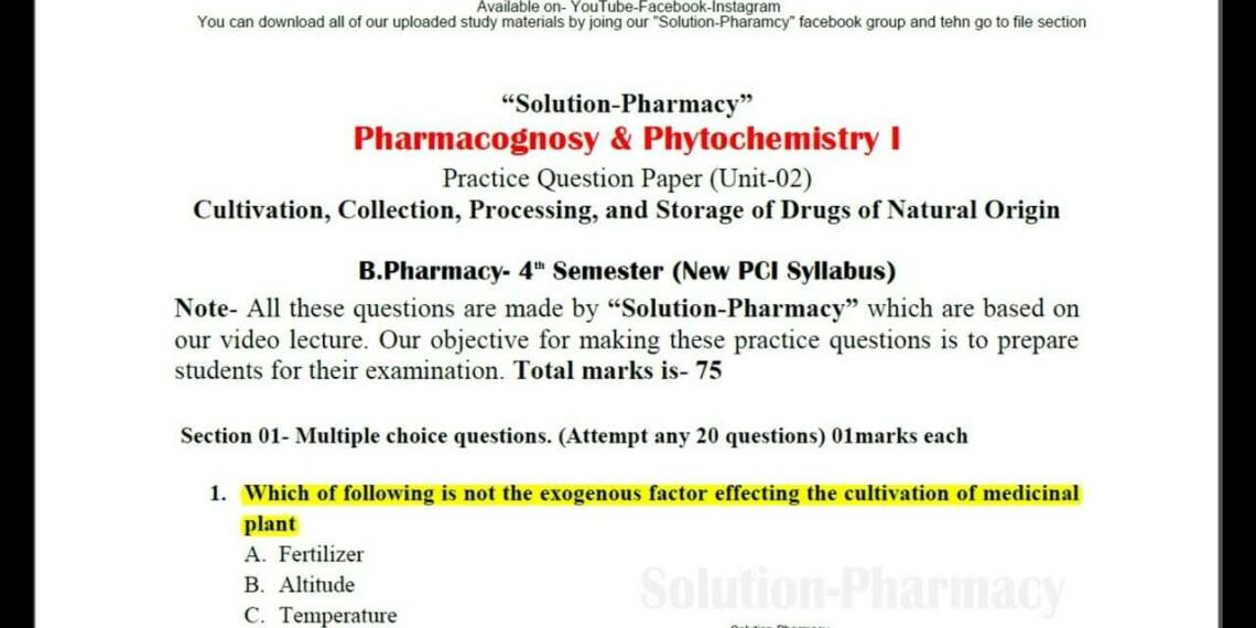 Pharmacognosy scope
