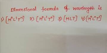 Dimensional Formula of Wavelength