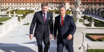 Hungarian President Viktor Orbán and Slovakian President Robert Fico