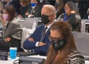 Sleepy Joe Biden dozes off on Air force one as military families waited for remains of loved ones