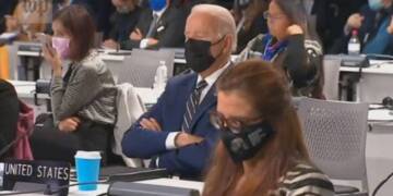 Sleepy Joe Biden dozes off on Air force one as military families waited for remains of loved ones