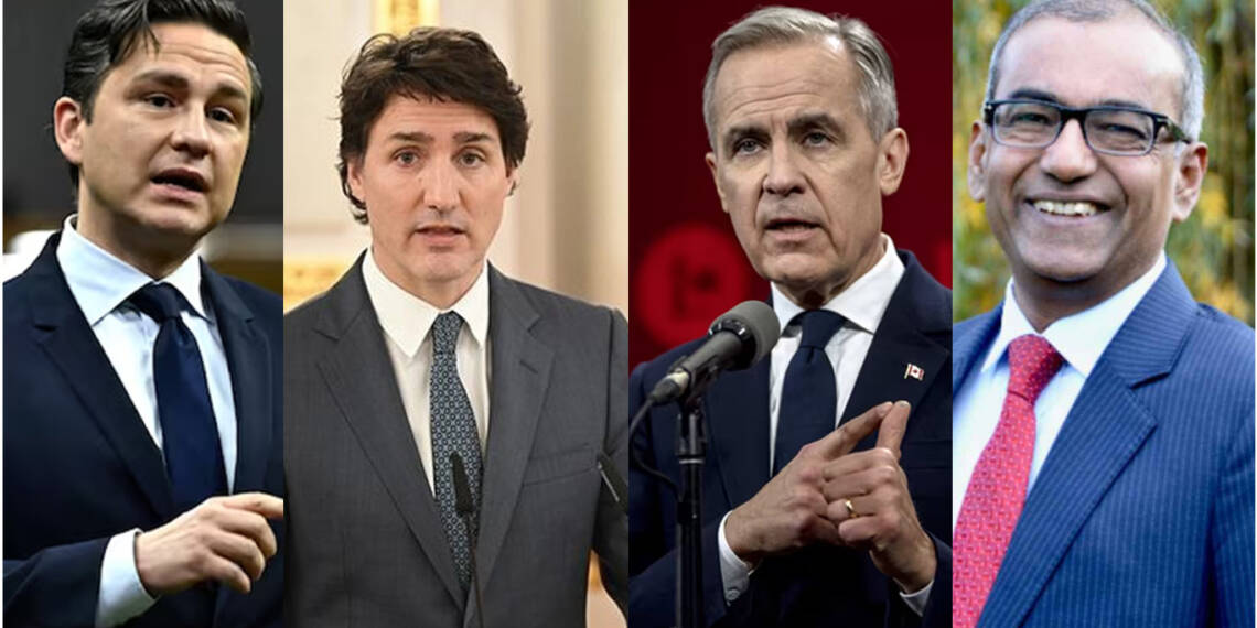 Mark Carney follows Trudeau’s CCP narrative, alleges Indian links for rivals Poilievre and Arya