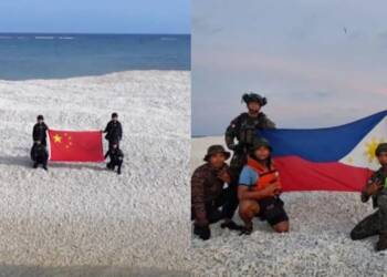 China Plants Flag on Disputed Sandy Cay Near Philippine Base