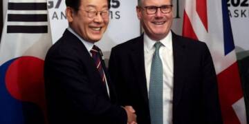 UK PM Starmer Mistakenly Greets Interpreter Instead of South Korean President at G7 (photo credit: the sun co.uk)
