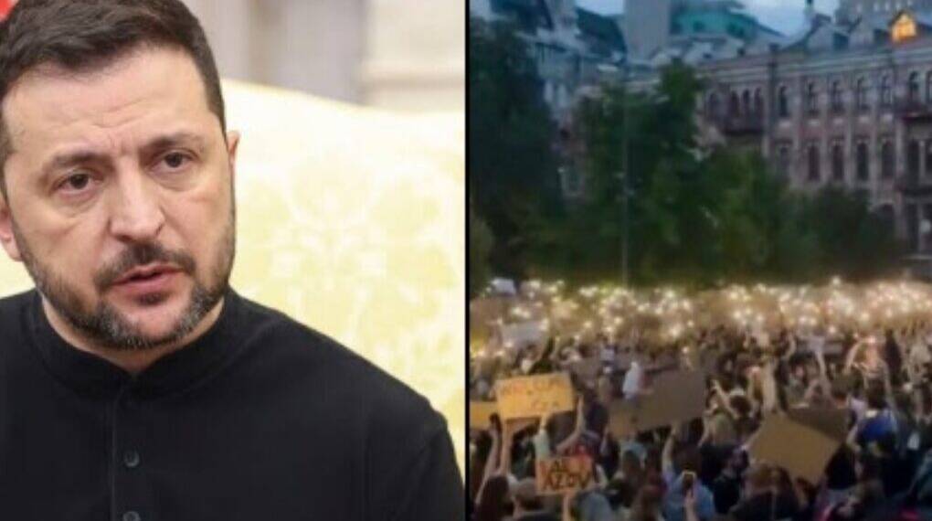 Mass Protests Erupt in Ukraine as Zelensky Signs Law Undermining Anti-Corruption Agencies