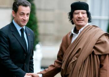 France ex-President Nicolas Sarkozy sentenced to 5 years in jail for criminal conspiracy over illicit Libyan campaign funds under Gaddafi rule marking the first post-war French president to face imprisonment