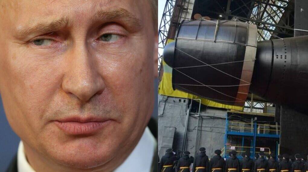 Russia launches its newest nuclear submarine, 'Khabarovsk,' designed to carry the underwater nuclear drone 'Poseidon,' also known as the 'doomsday missile.'