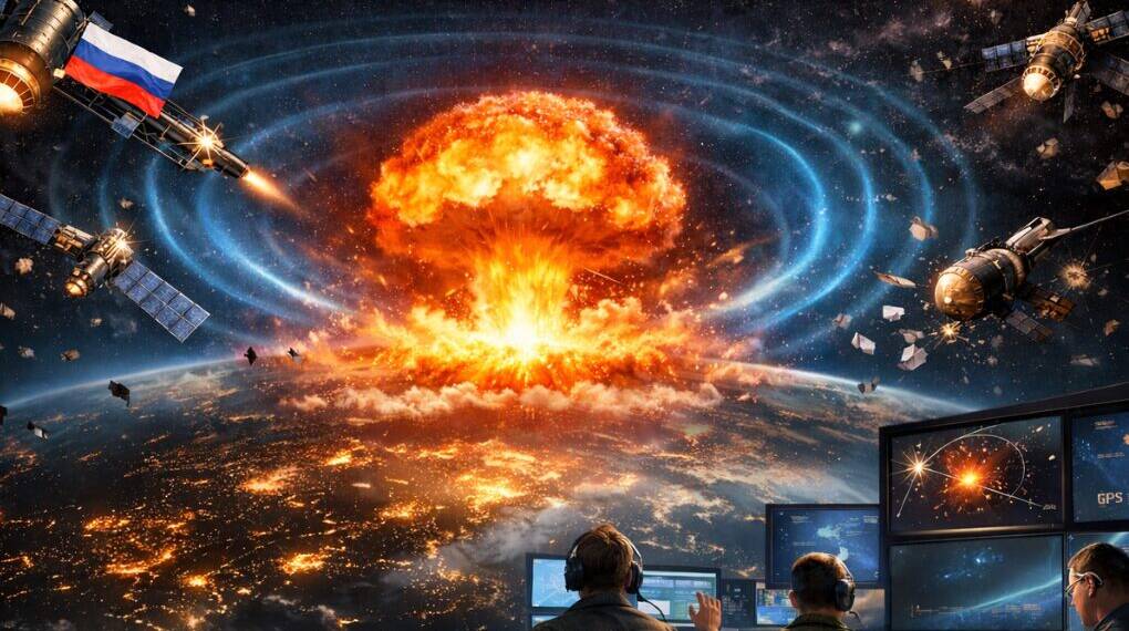 U.S. Space Command war-games a Russian nuclear ASAT attack in Apollo Insight drill, highlighting risks of satellite destruction, EMP fallout, and a potential global space blackout.