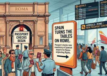 Spain turns the tables on Rome as passport checks begin at its airports