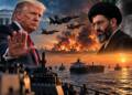 Trump and a new Iranian cleric face each other amid fighter jets, explosions, warships and oil tankers during escalating US-Iran tensions.