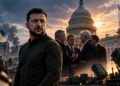 Zelensky lobbies senators in Washington as Ukraine faces uncertainty over US military aid and political support.