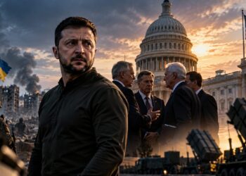 Zelensky lobbies senators in Washington as Ukraine faces uncertainty over US military aid and political support.