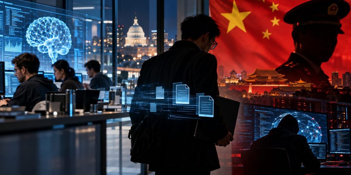 China's corporate espionage targeting US technology and artificial intelligence through insider threats, cyber operations and stolen AI research.