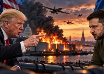 Trump Zelensky row over Ukrainian drone strikes on Russian oil infrastructure, highlighting tensions between Washington and Kyiv amid the ongoing Russia-Ukraine war.