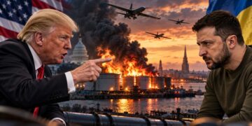 Trump Zelensky row over Ukrainian drone strikes on Russian oil infrastructure, highlighting tensions between Washington and Kyiv amid the ongoing Russia-Ukraine war.